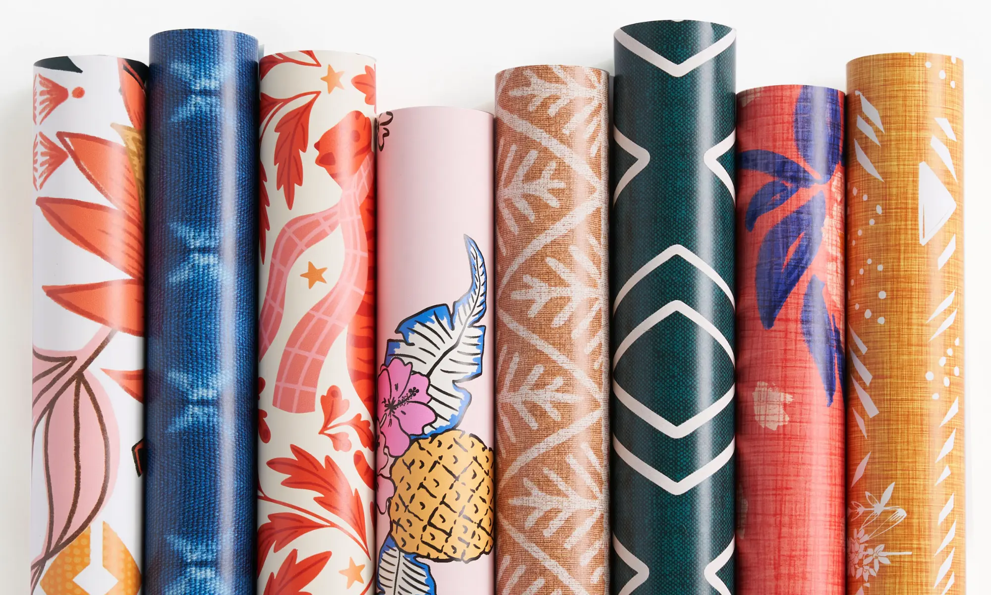 wallpaper rolls in various designs